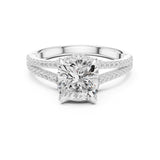 Cushion Lab Grown Diamond Split-Shank Engagement Ring