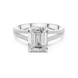 Emerald Lab Grown Diamond Split-Shank Engagement Ring