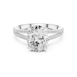 Oval Lab Grown Diamond Split-Shank Engagement Ring