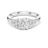 Round Lab Grown Diamond Three-Stone Engagement Ring