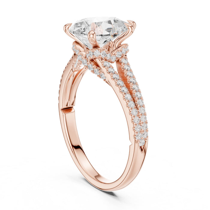 Pear Lab Grown Diamond Split-Shank Engagement Ring yellow gold video