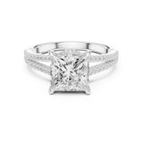 Princess Lab Grown Diamond Split-Shank Engagement Ring