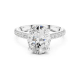 Oval Lab Grown Diamond Halo Engagement Ring