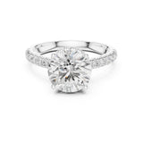 Round Lab Grown Diamond Halo Engagement Ring