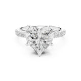 Heart Lab Grown Diamond Hidden-Halo Engagement Ring