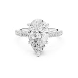 Pear Lab Grown Diamond Hidden-Halo Engagement Ring