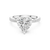 Heart Lab Grown Diamond Hidden-Halo Engagement Ring