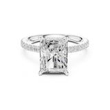 Emerald Lab Grown Diamond Halo Engagement Ring