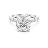 Round Lab Grown Diamond Halo Engagement Ring