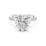 Heart Lab Grown Diamond Side-Stone Engagement Ring