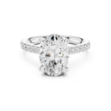 Oval Lab Grown Diamond Pave Engagement Ring