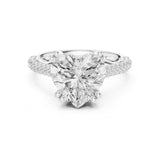 Heart Lab Grown Diamond Pave Engagement Ring