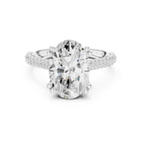 Oval Lab Grown Diamond Pave Engagement Ring