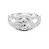 Round Lab Grown Diamond Split-Shank Engagement Ring