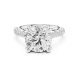 Round Lab Grown Diamond Hidden-Halo Engagement Ring