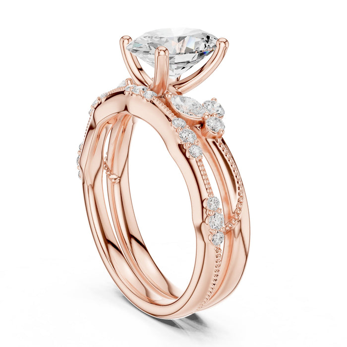 Oval Lab Grown Diamond Split-Shank Engagement Ring yellow gold video