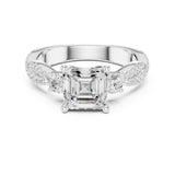 Princess Lab Grown Diamond Three-Stone Engagement Ring