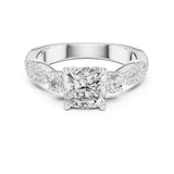 Cushion Lab Grown Diamond Three-Stone Engagement Ring