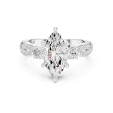 Marquise Lab Grown Diamond Twisted Engagement Ring