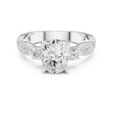 Oval Lab Grown Diamond Twisted Engagement Ring