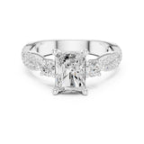 Radiant Lab Grown Diamond Three-Stone Engagement Ring
