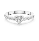 Heart Lab Grown Diamond Pave Engagement Ring