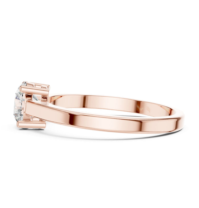 Round Lab Grown Diamond Solitaire Engagement Ring rose gold video