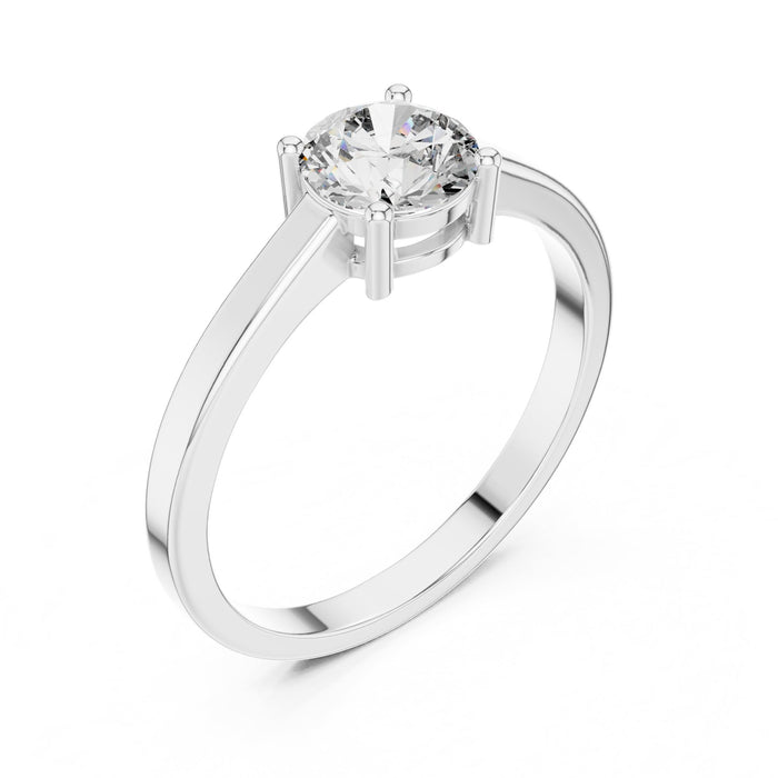 Round Lab Grown Diamond Solitaire Engagement Ring yellow gold video