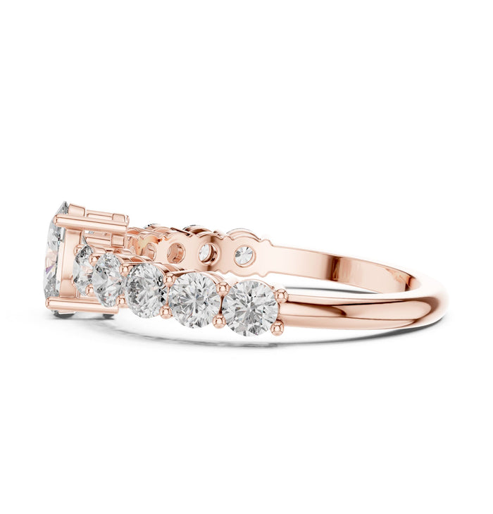Oval Lab Grown Diamond Side-Stone Engagement Ring yellow gold video