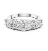 Round Lab Grown Diamond Three-Stone Engagement Ring