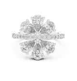 Pear Lab Grown Diamond Cluster Engagement Ring