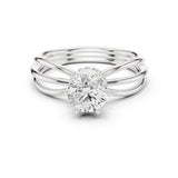 Round Lab Grown Diamond Split-Shank Engagement Ring