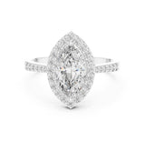 Marquise Lab Grown Diamond Halo Engagement Ring