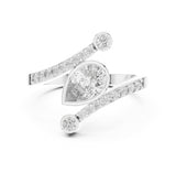 Pear Lab Grown Diamond Bezel Engagement Ring