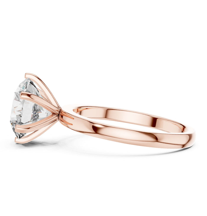 Round Lab Grown Diamond Solitaire Engagement Ring yellow gold video