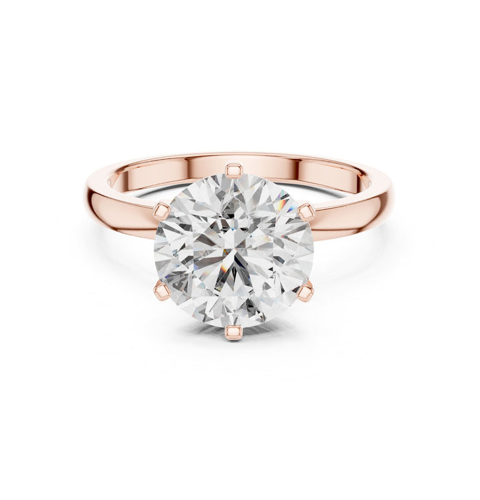 Round Lab Grown Diamond Solitaire Engagement Ring rose gold video