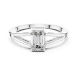 Emerald Lab Grown Diamond Split-Shank Engagement Ring