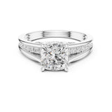 Cushion Lab Grown Diamond Split-Shank Engagement Ring