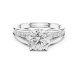 Round Lab Grown Diamond Split-Shank Engagement Ring