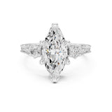 Marquise Lab Grown Diamond Three-Stone Engagement Ring