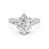Pear Lab Grown Diamond Three-Stone Engagement Ring