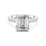 Emerald Lab Grown Diamond Split-Shank Engagement Ring