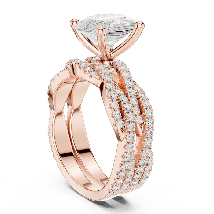 Oval Lab Grown Diamond Split-Shank Engagement Ring yellow gold video