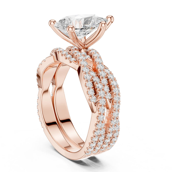 Pear Lab Grown Diamond Split-Shank Engagement Ring yellow gold video