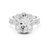 Oval Lab Grown Diamond Halo Engagement Ring