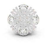 Round  Lab Grown Diamond Cluster Engagement Ring