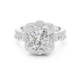 Princess Lab Grown Diamond Halo Engagement Ring