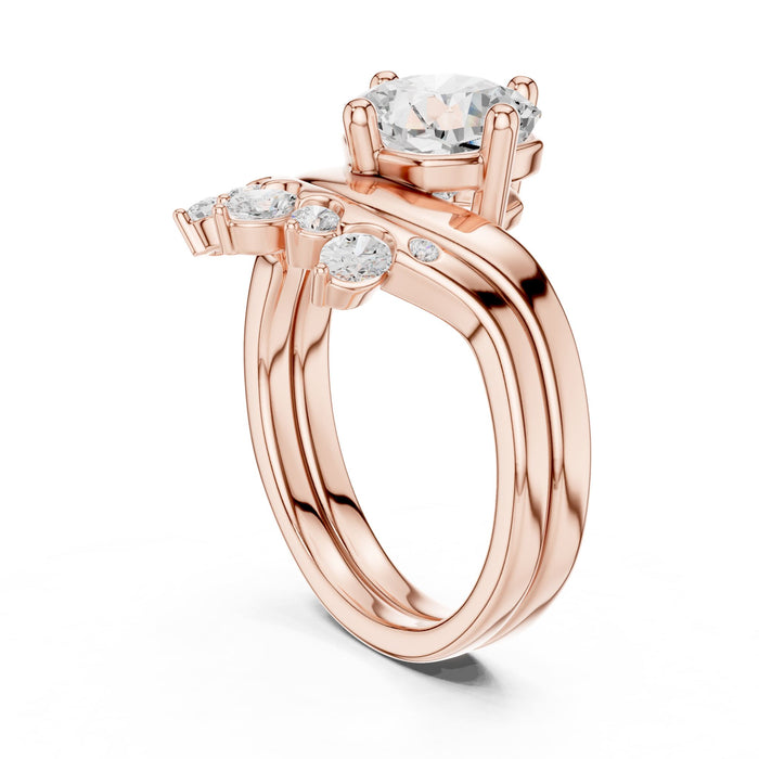 Cushion Lab Grown Diamond Side-Stone Engagement Ring yellow gold video