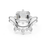 Emerald Lab Grown Diamond Side-Stone Engagement Ring