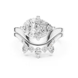 Pear Lab Grown Diamond Side-Stone Engagement Ring